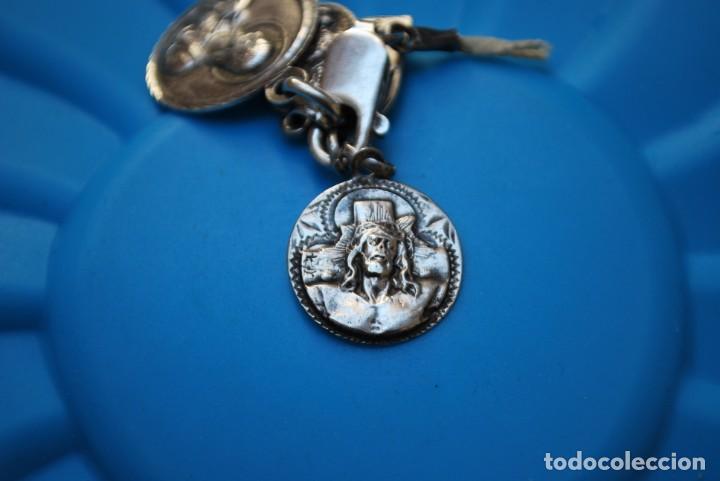 Antig&uuml;edades: LOTE DE 4 MEDALLONES DE PLATA . - Foto 5