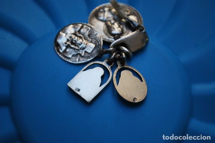 Antig&uuml;edades: LOTE DE 4 MEDALLONES DE PLATA . - Foto 8