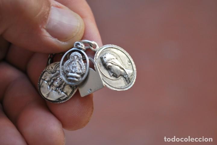 Antig&uuml;edades: LOTE DE 4 MEDALLONES DE PLATA . - Foto 9