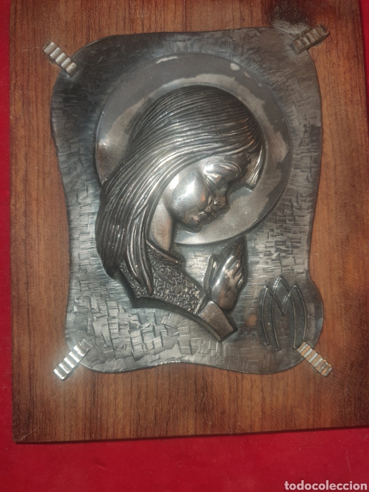Antig&uuml;edades: cuadrito religioso de la virgen - Foto 2