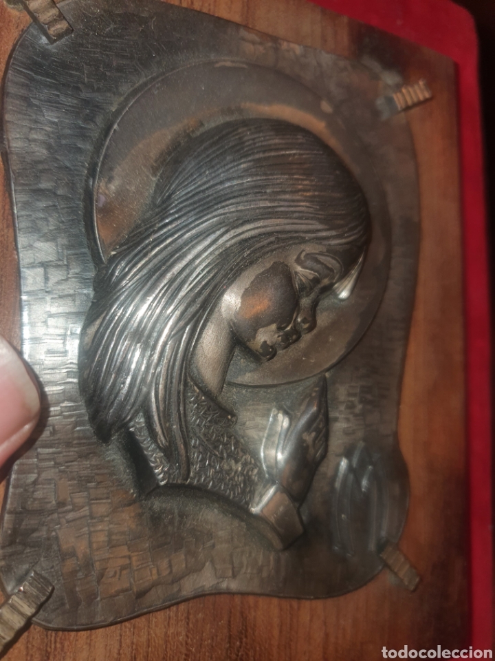 Antig&uuml;edades: cuadrito religioso de la virgen - Foto 4