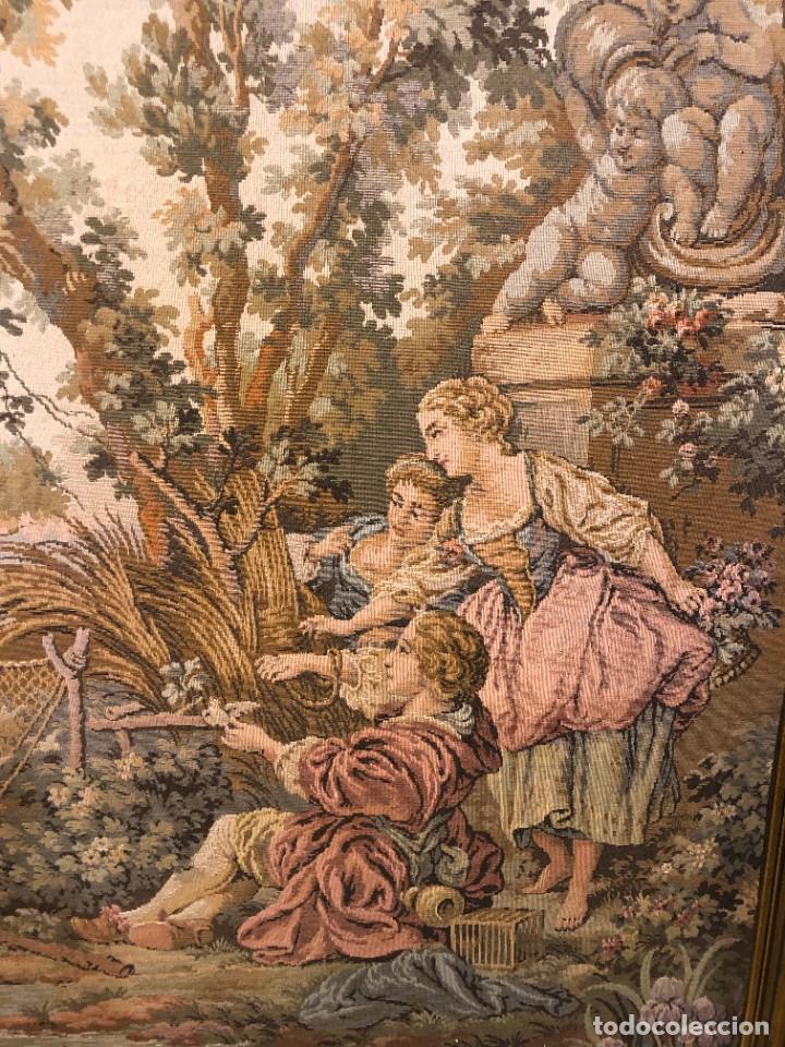 Antig&uuml;edades: gran tapiz escena galante - Foto 2