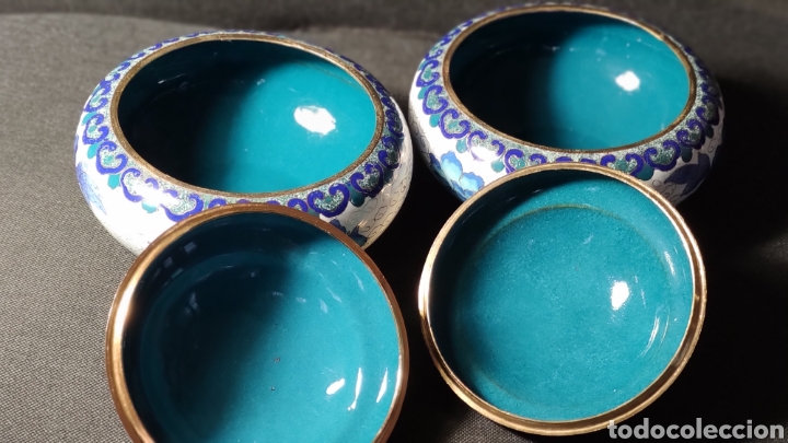 Antig&uuml;edades: Cloisonne Conjunto de dos bomboneras chinas - Foto 5