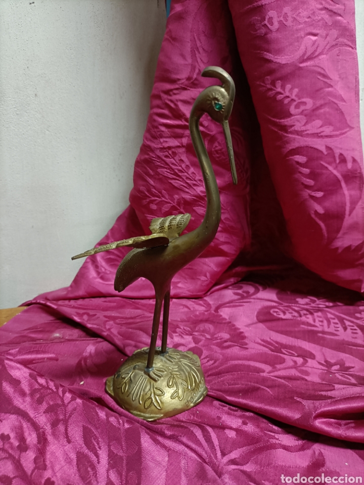 Antig&uuml;edades: Grulla de bronce. 25 cms - Foto 1