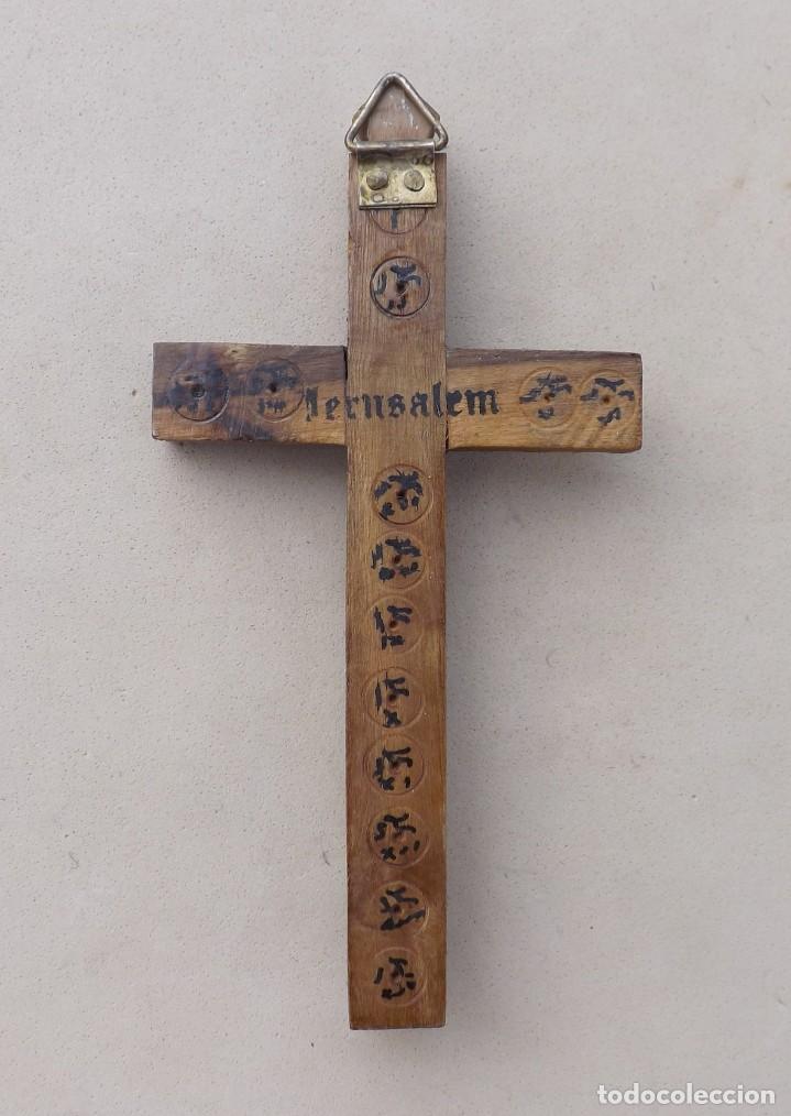 Antig&uuml;edades: CRUZ DE JERUSALEN DE MADERA Y NACAR - Foto 3