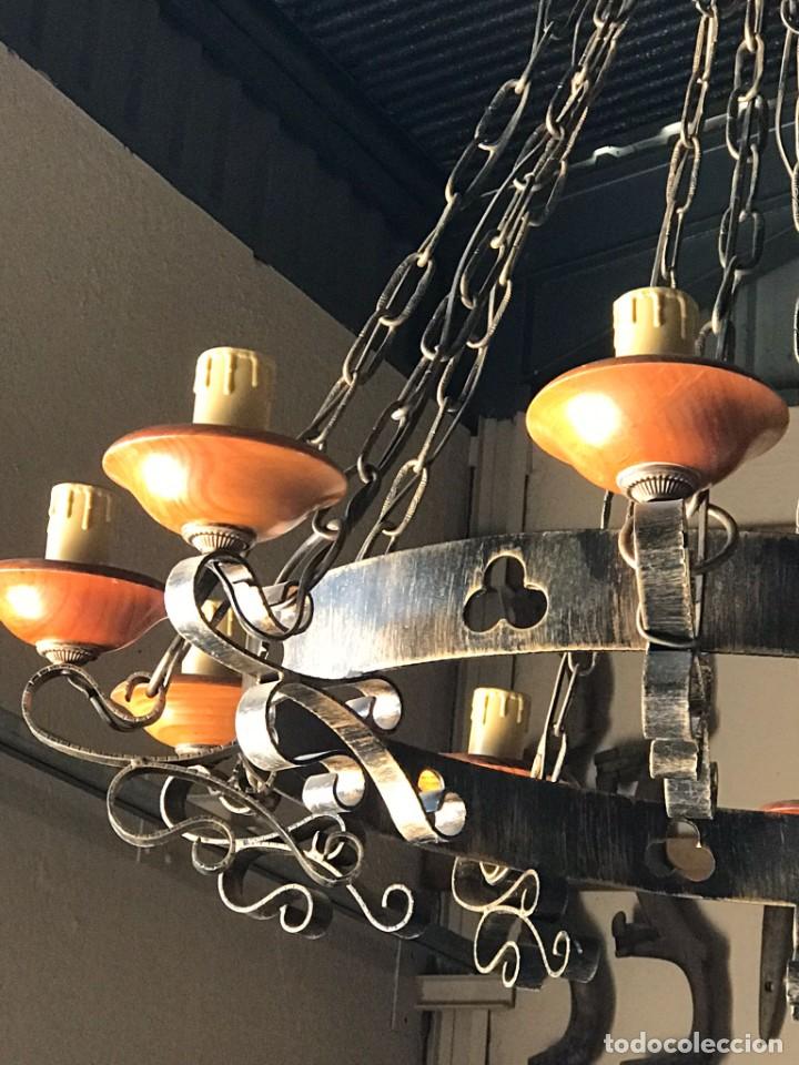 Antig&uuml;edades: L&Aacute;MPARA DE FORMA COLGADA - Foto 2