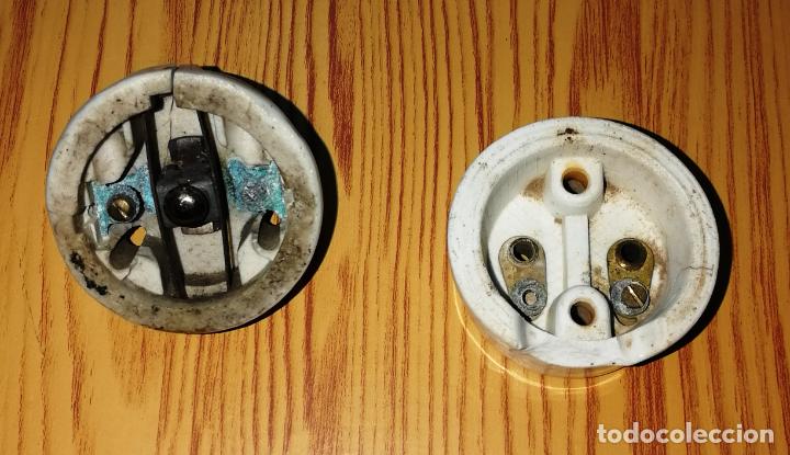 interruptor antiguo y portalamparas con enchufe - Compra venta en  todocoleccion