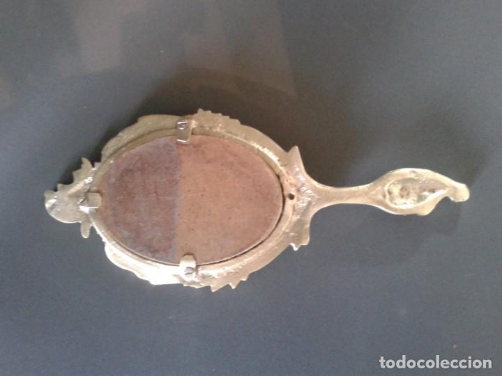 espejo de mano en bronce dorado de mitad del si - Compra venta en  todocoleccion