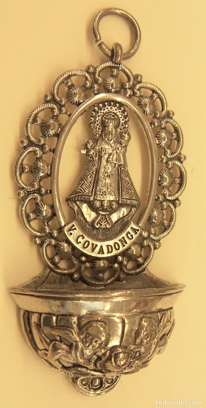 Antig&uuml;edades: Peque&ntilde;a Benditera DE LA VIRGEN DE COVADONGA - Foto 1