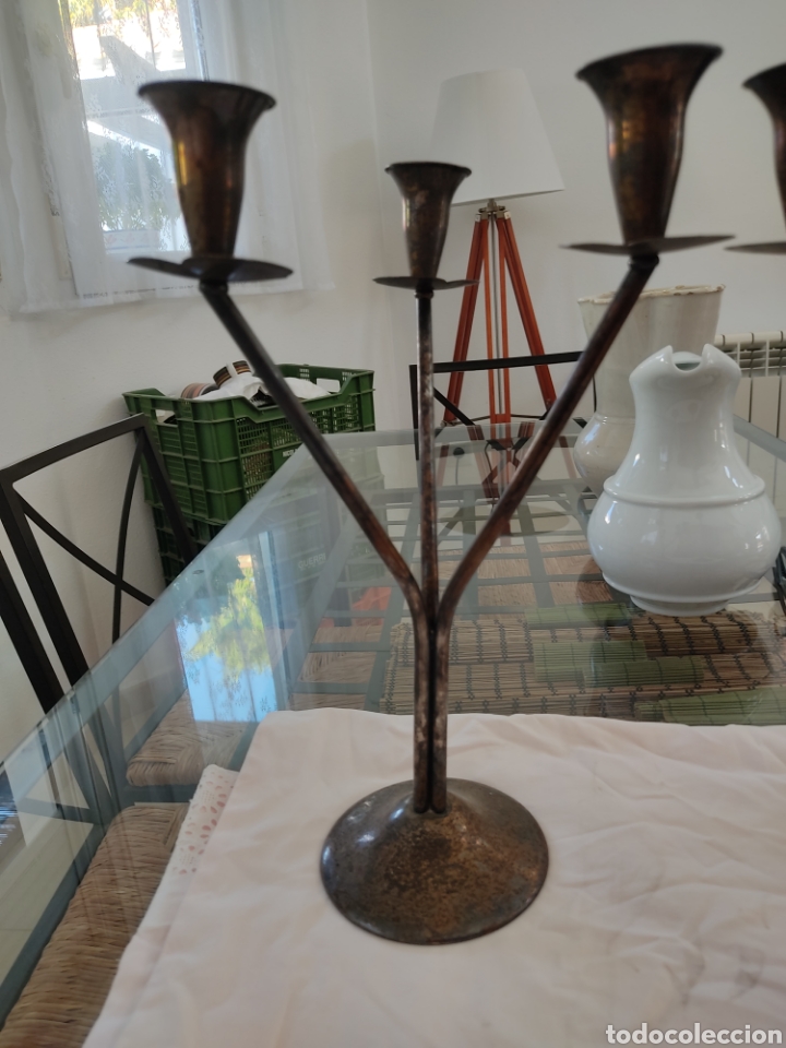 Antig&uuml;edades: 2 CANDELABROS ANTIGUOS - Foto 10