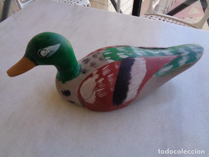 Antig&uuml;edades: PATO DE MADERA RECLAMO SE&Ntilde;UELO - Foto 1