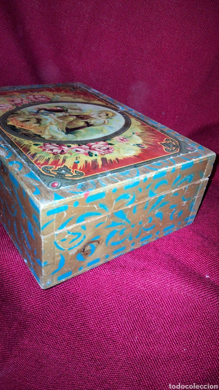 Antig&uuml;edades: ANTIGUA CAJA CON LITOGRAFIA - Foto 4