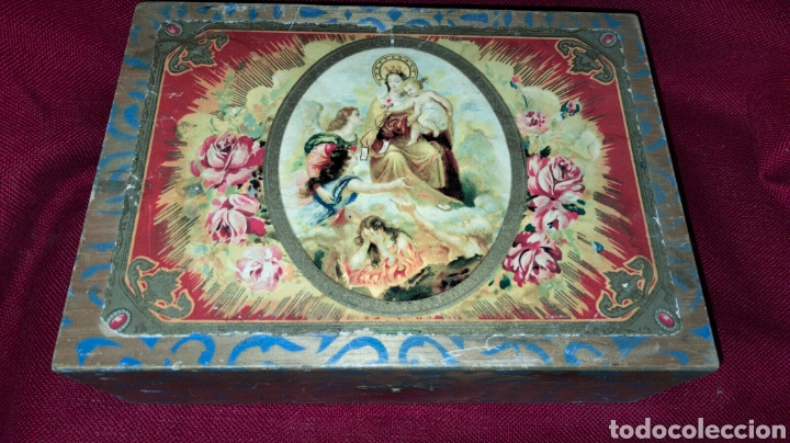 Antig&uuml;edades: ANTIGUA CAJA CON LITOGRAFIA - Foto 1