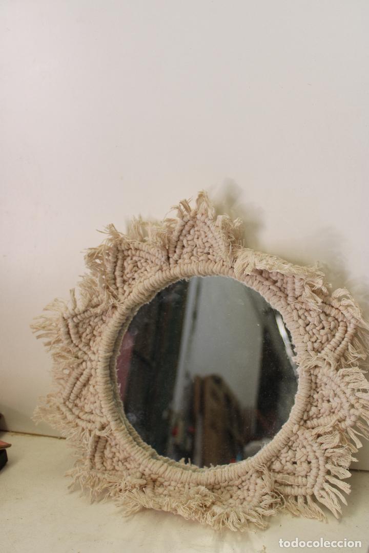 Antig&uuml;edades: espejo de sol en macram&eacute; - Foto 1