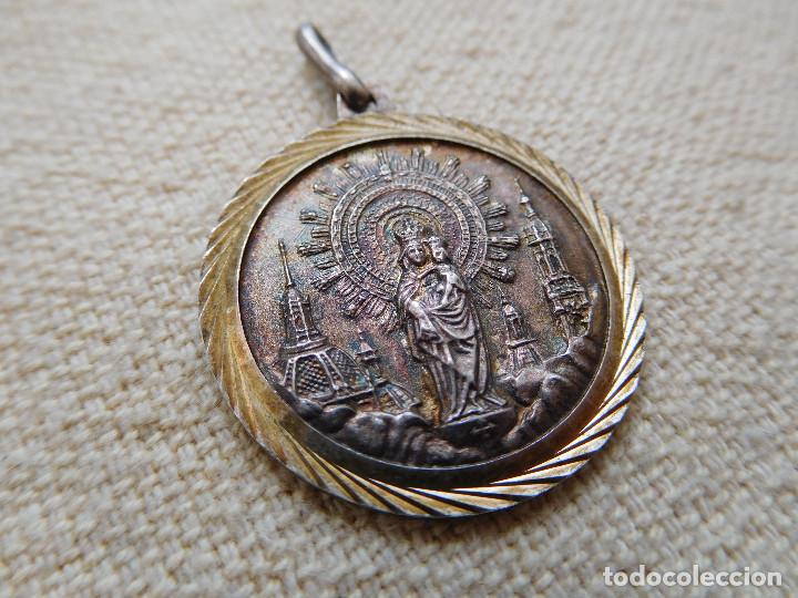 virgen del pilar antigua cinta y medalla - Compra venta en todocoleccion