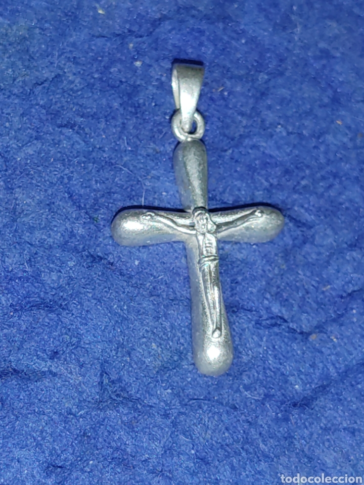 Antig&uuml;edades: Cruz maciza de plata 925 contrastada. - Foto 2