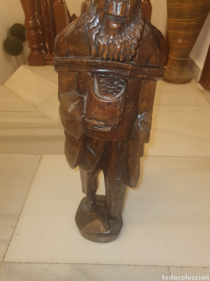 Antig&uuml;edades: Antigua Figura tallada en madera - Foto 3