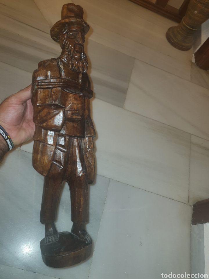 Antig&uuml;edades: Antigua Figura tallada en madera - Foto 6