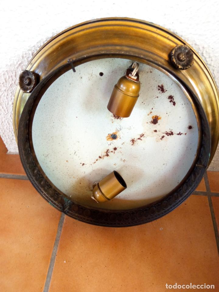 Antig&uuml;edades: Plaf&oacute;n sin tulipa boca de 29 cm di&aacute;metro - Foto 3