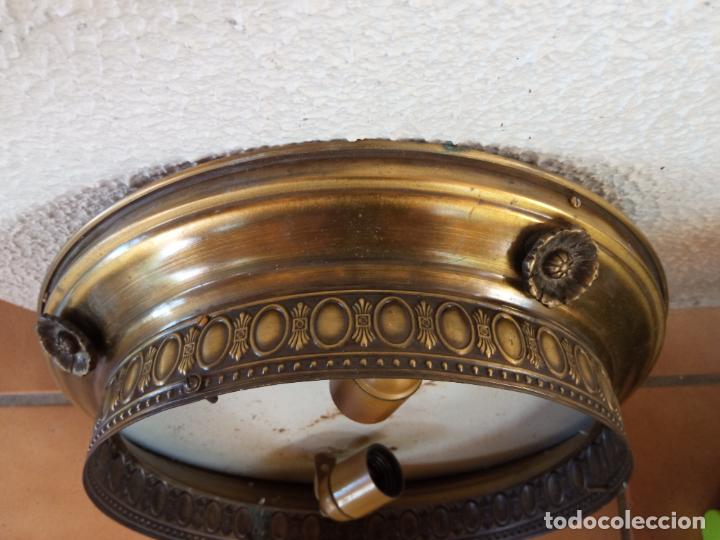 Antig&uuml;edades: Plaf&oacute;n sin tulipa boca de 29 cm di&aacute;metro - Foto 1