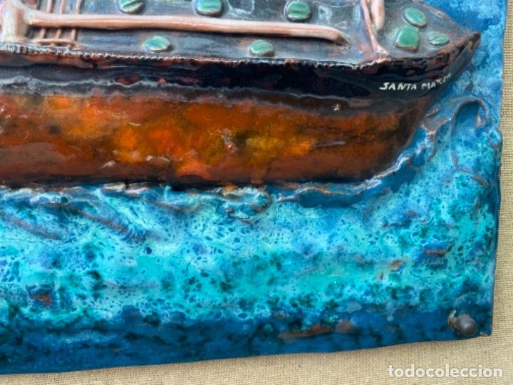 Antig&uuml;edades: Barco ceramica vasca esmaltada - Foto 4