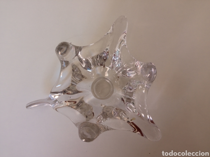 Antig&uuml;edades: Portavelas en cristal macizo de Murano - Foto 1