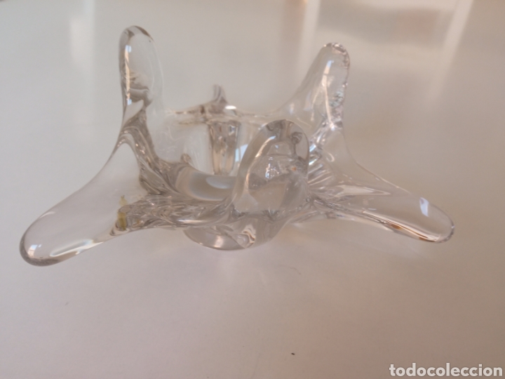 Antig&uuml;edades: Portavelas en cristal macizo de Murano - Foto 3