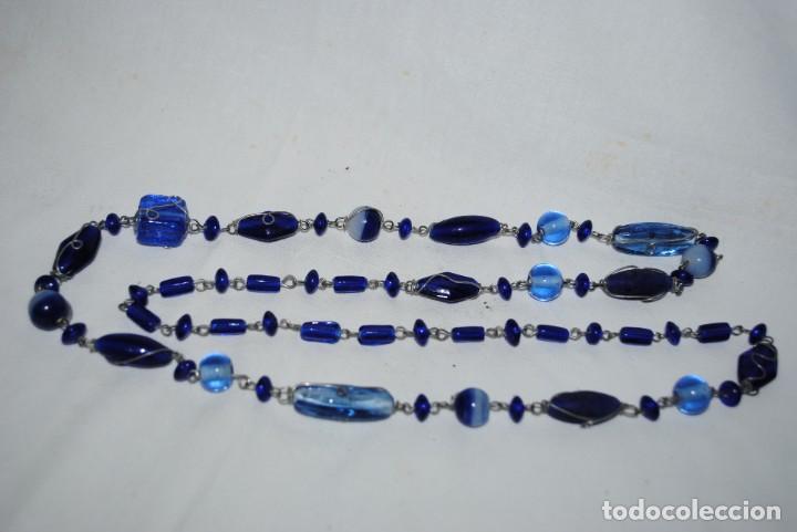Antig&uuml;edades: COLLAS CRISTAL DE MURANO , DE AGUAS MARINAS . - Foto 3