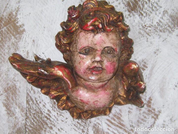 Antig&uuml;edades: &Aacute;ngel policromado. - Foto 1