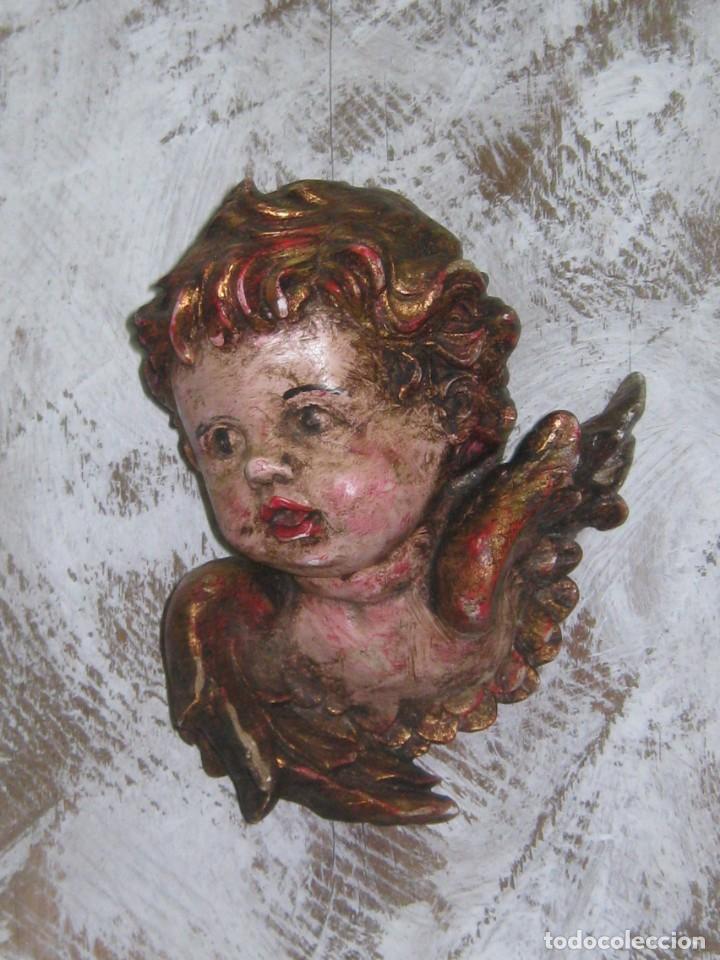 Antig&uuml;edades: Marmolina &aacute;ngel barroco. - Foto 1