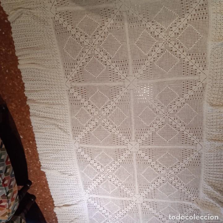 Antig&uuml;edades: Colcha de ganchillo,cama de 90cm - Foto 4