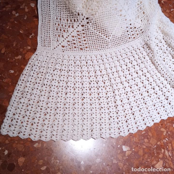 Antig&uuml;edades: Colcha de ganchillo,cama de 90cm - Foto 8