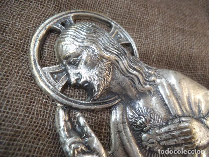 Antig&uuml;edades: PLACA - PUERTA ( CORAZ&Oacute;N DE JES&Uacute;S ) FUNDIDO - Foto 2