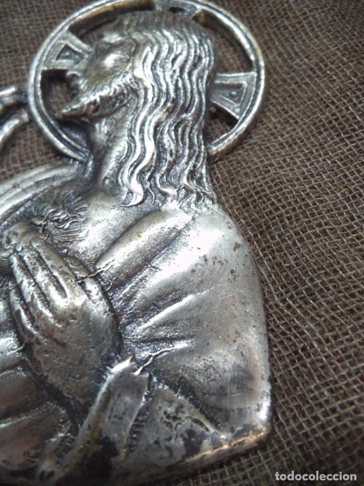Antig&uuml;edades: PLACA - PUERTA ( CORAZ&Oacute;N DE JES&Uacute;S ) FUNDIDO - Foto 4