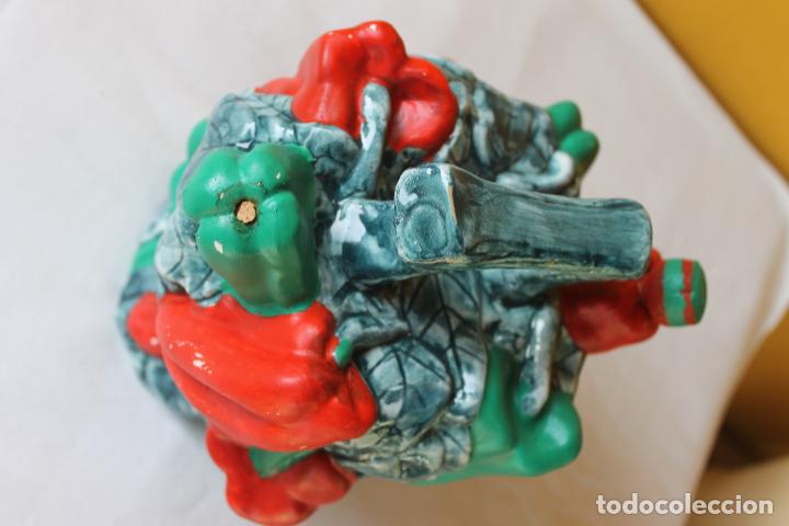 Antig&uuml;edades: BOTIJO CANTARA CON PIMIENTOS MANISES - Foto 11