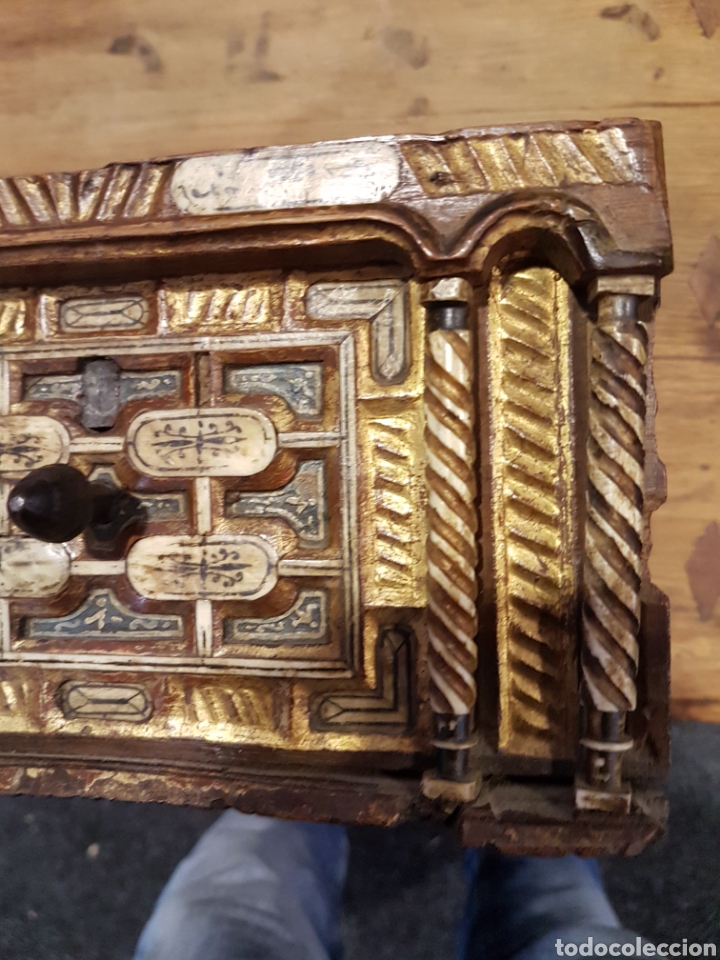 Antig&uuml;edades: Mesa tocinera auxiliar con caj&oacute;n de un bargue&ntilde;o - Foto 3