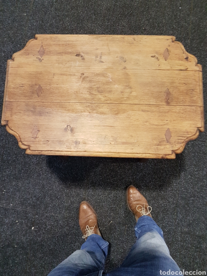 Antig&uuml;edades: Mesa tocinera auxiliar con caj&oacute;n de un bargue&ntilde;o - Foto 5