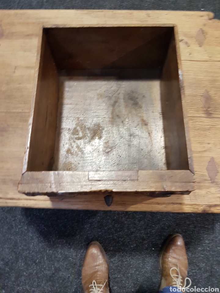 Antig&uuml;edades: Mesa tocinera auxiliar con caj&oacute;n de un bargue&ntilde;o - Foto 7