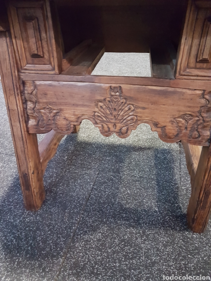 Antig&uuml;edades: Mesa tocinera auxiliar con caj&oacute;n de un bargue&ntilde;o - Foto 8