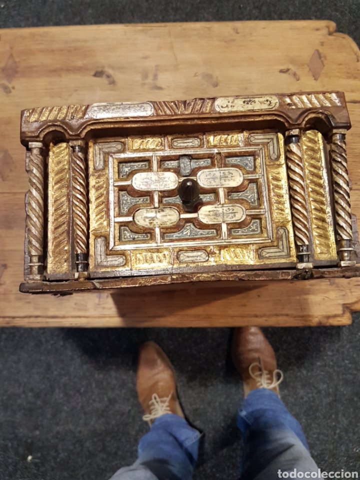 Antig&uuml;edades: Mesa tocinera auxiliar con caj&oacute;n de un bargue&ntilde;o - Foto 9