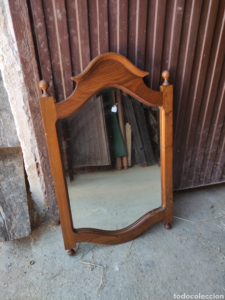 Antig&uuml;edades: Espejo de madera maciza - Foto 2