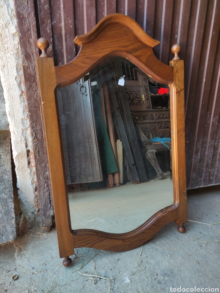 Antig&uuml;edades: Espejo de madera maciza - Foto 1