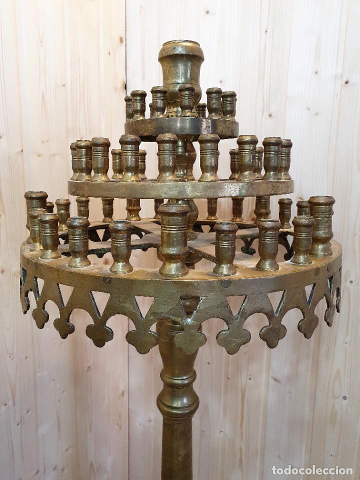 Antig&uuml;edades: GRAN CANDELABRO DE BRONCE DE 142 CM - Foto 5