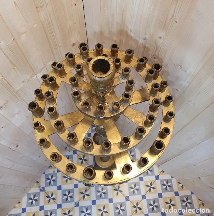 Antig&uuml;edades: GRAN CANDELABRO DE BRONCE DE 142 CM - Foto 6