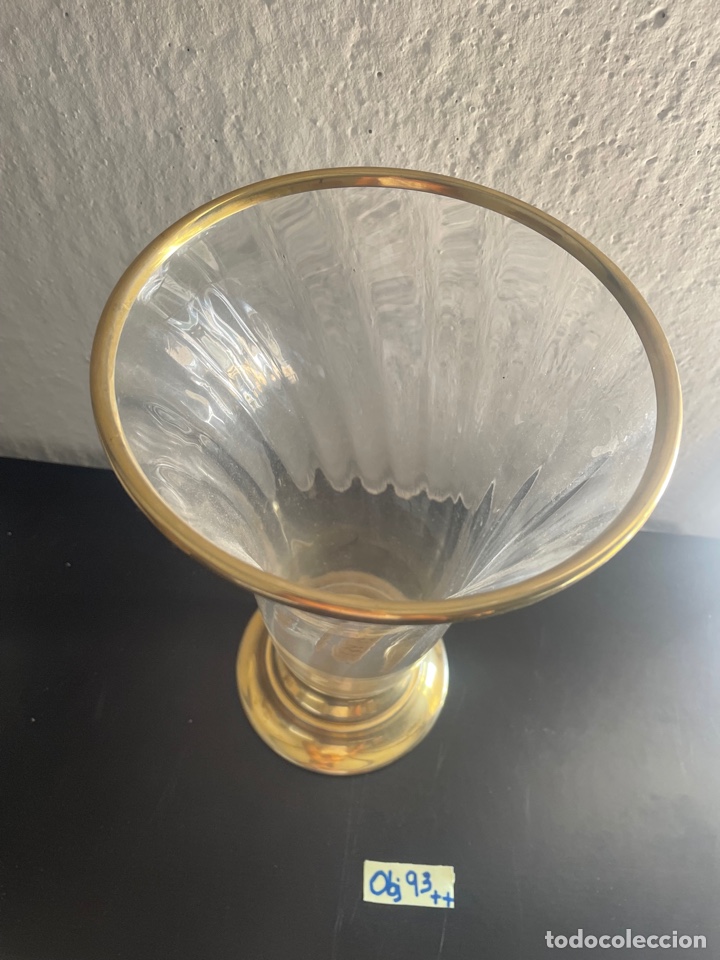 Antig&uuml;edades: FLORERO DE CRISTAL - Foto 2