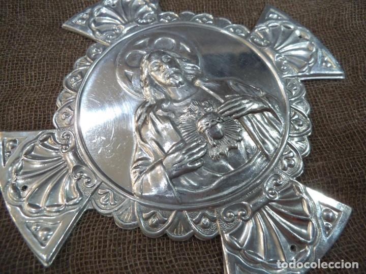 Antig&uuml;edades: PLACA - PUERTA ( CORAZ&Oacute;N DE JES&Uacute;S ) CRUZ - Foto 4