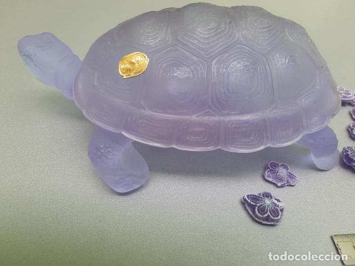 Antigüedades: JOYERO VIDRIO TORTUGA Boho Checo Art Déco Ingrid Colección Glass Turtle Jewelry - Foto 1 - 280953443
