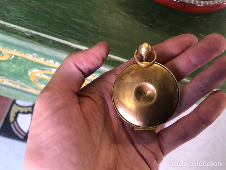 Antig&uuml;edades: Hostiario, caja antiguo de lat&oacute;n - Foto 3