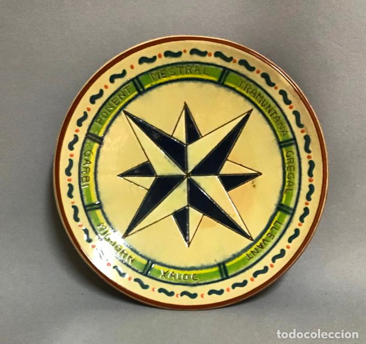 Antig&uuml;edades: PLATO DE ROSA DE LOS VIENTOS. - Foto 1