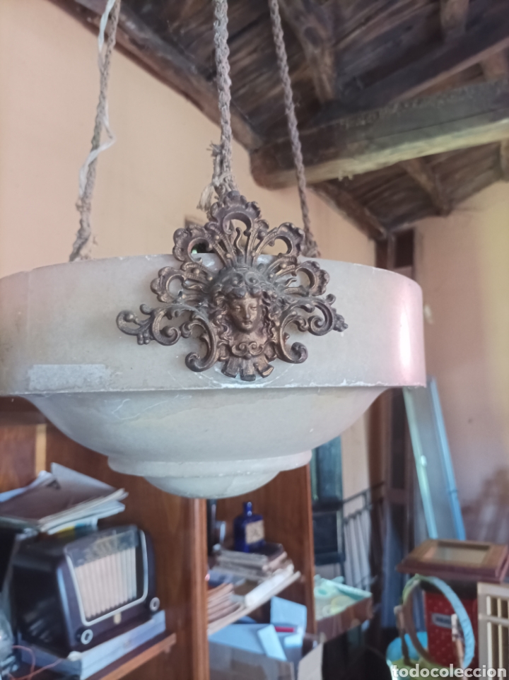 Antig&uuml;edades: L&aacute;mpara de Alabastro Art - Deco - Foto 1